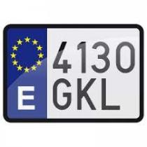 PLACA MATRICULA Y DERIVADOS 880008E -  PLACA MOTO ACRILICA 220X160