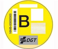 PLACA MATRICULA Y DERIVADOS ETQ1B - DISTINTIVO MEDIO AMBIENTAL ECO