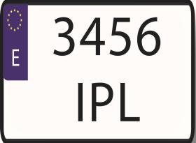 PLACA MATRICULA Y DERIVADOS 88008CA - PLACA MATRICULA ROJA LARGA (REMOLQUE)