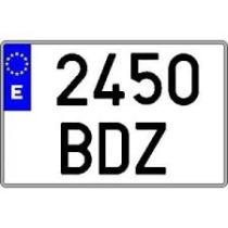 - 880021 - PLACA MATRICULA CUADRADA