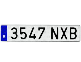 - 880020E - PLACA MATRÍCULA ALUMINIO