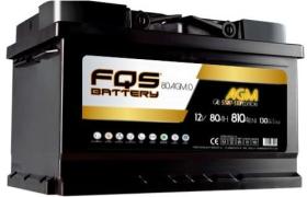 BATERIAS PARA AUTOMOCION FQS80AGM.0 - BATERIA L4 AGM 12V 80AH 810A + DER