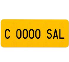 - 880002 - PLACA CUATRICICLO ACRILICA 210X85