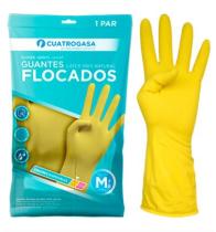 . 5006.78 - GUANTE GOMA AMARILLO FLOCADO T-L