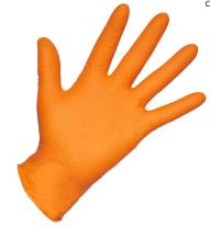 - 84ORG-M - GUANTES NITRILO NARANJA